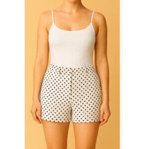 Ann Taylor Black and White Mini Flat Front Shorts Size 8